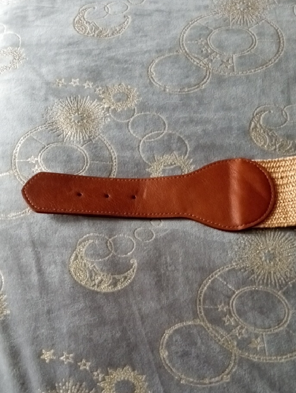 Steve Madden Wicker Buckle Wide Elastic Stretch Belt Size S/M - Picture 4 of 11